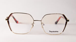 Lentes Ópticos Gotcha Dorado y Rojo Metálico