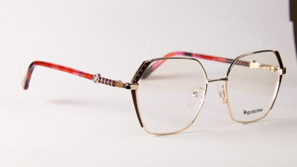 Lentes Ópticos Gotcha Dorado y Rojo Metálico