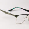 Lentes Ópticos Tortoise Plateado y Verde Metálico