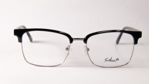 Lentes Ópticos Tortoise Negro y Plateado de Acetato