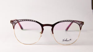 Lentes Ópticos Tortoise Dorado y Rojo Metálico