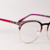 Lentes Ópticos Tortoise Dorado y Rojo Metálico