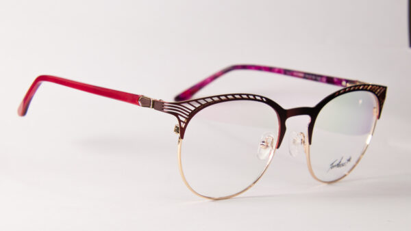 Lentes Ópticos Tortoise Dorado y Rojo Metálico