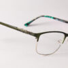 Lentes Ópticos Tortoise Plateado y Verde Metálico