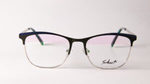 Lentes Ópticos Tortoise Azul y Gris Metálico