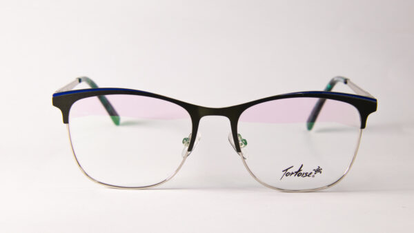 Lentes Ópticos Tortoise Azul y Gris Metálico