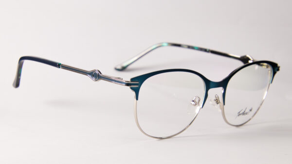 Lentes Ópticos Tortoise Azul y Plateado Metálico