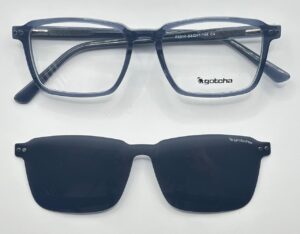 Lentes Ópticos Clip Sol Gotcha Gris Transparente de Acetato