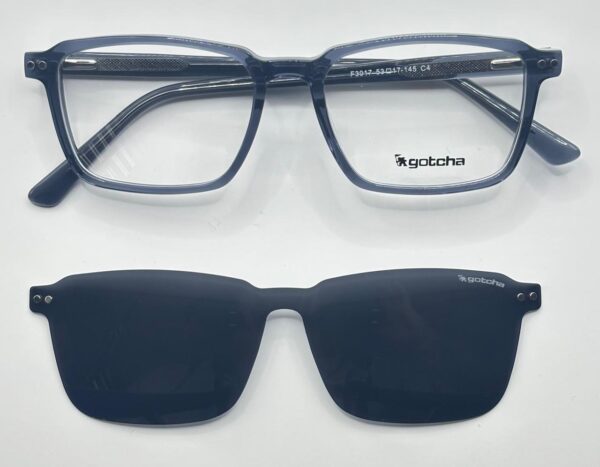Lentes Ópticos Clip Sol Gotcha Gris Transparente de Acetato