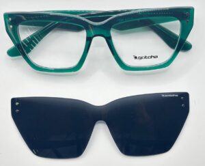 Lentes Ópticos Clip Sol Gotcha Verde de Acetato