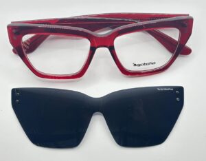 Lentes Ópticos Clip Sol Gotcha Rojo de Acetato