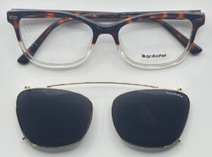 Lentes Ópticos Clip Sol Gotcha Café y Transparente de Acetato