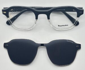 Lentes Ópticos Clip Sol Gotcha Negro y Transparente de Acetato