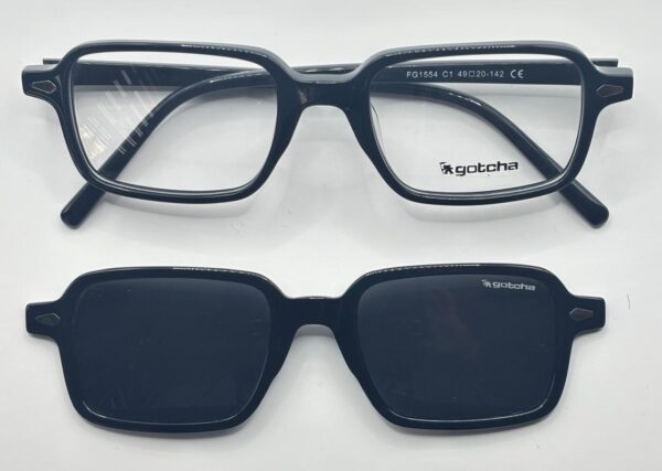 Lentes Ópticos Clip Sol Gotcha Negro de Acetato