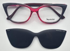 Lentes Ópticos Clip Sol Gotcha Rojo de Acetato
