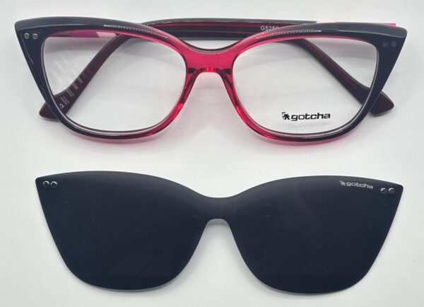Lentes Ópticos Clip Sol Gotcha Rojo de Acetato