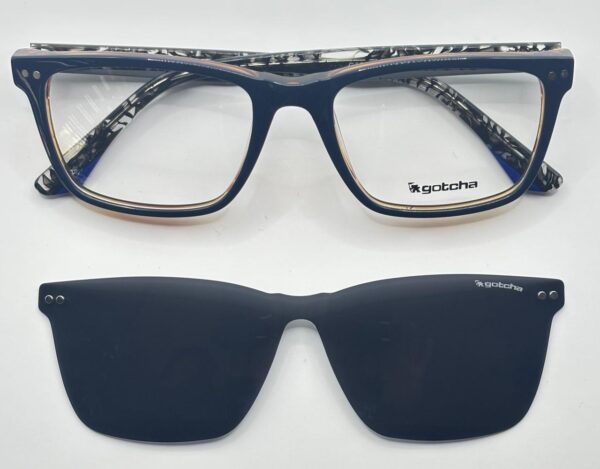 Lentes Ópticos Clip Sol Gotcha Azul de Acetato