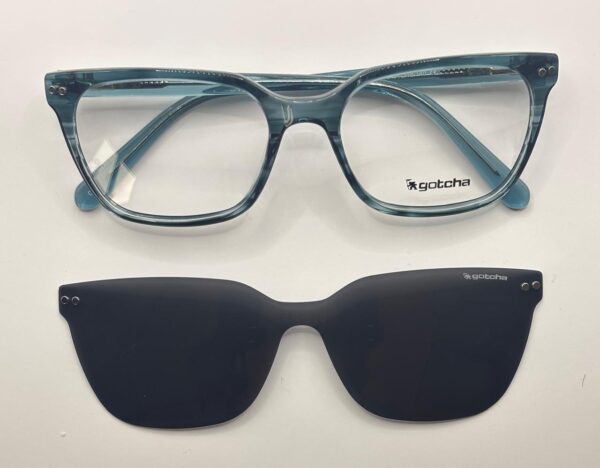 Lentes Ópticos Clip Sol Gotcha Azul de Acetato